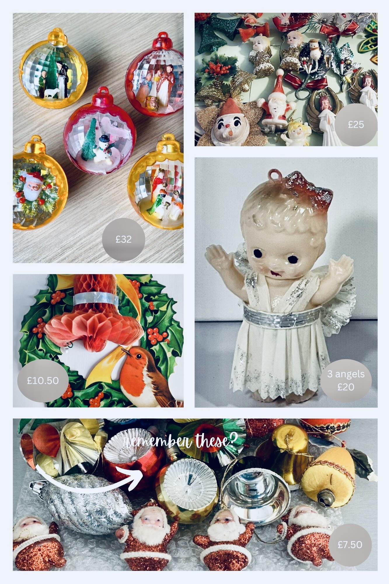 Using Collections For Vintage Christmas Decor