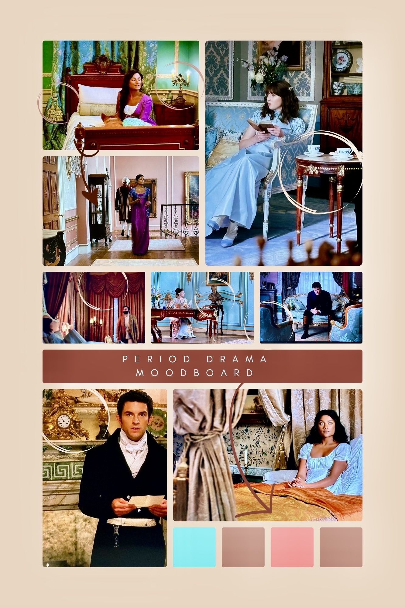 Bridgerton mood board