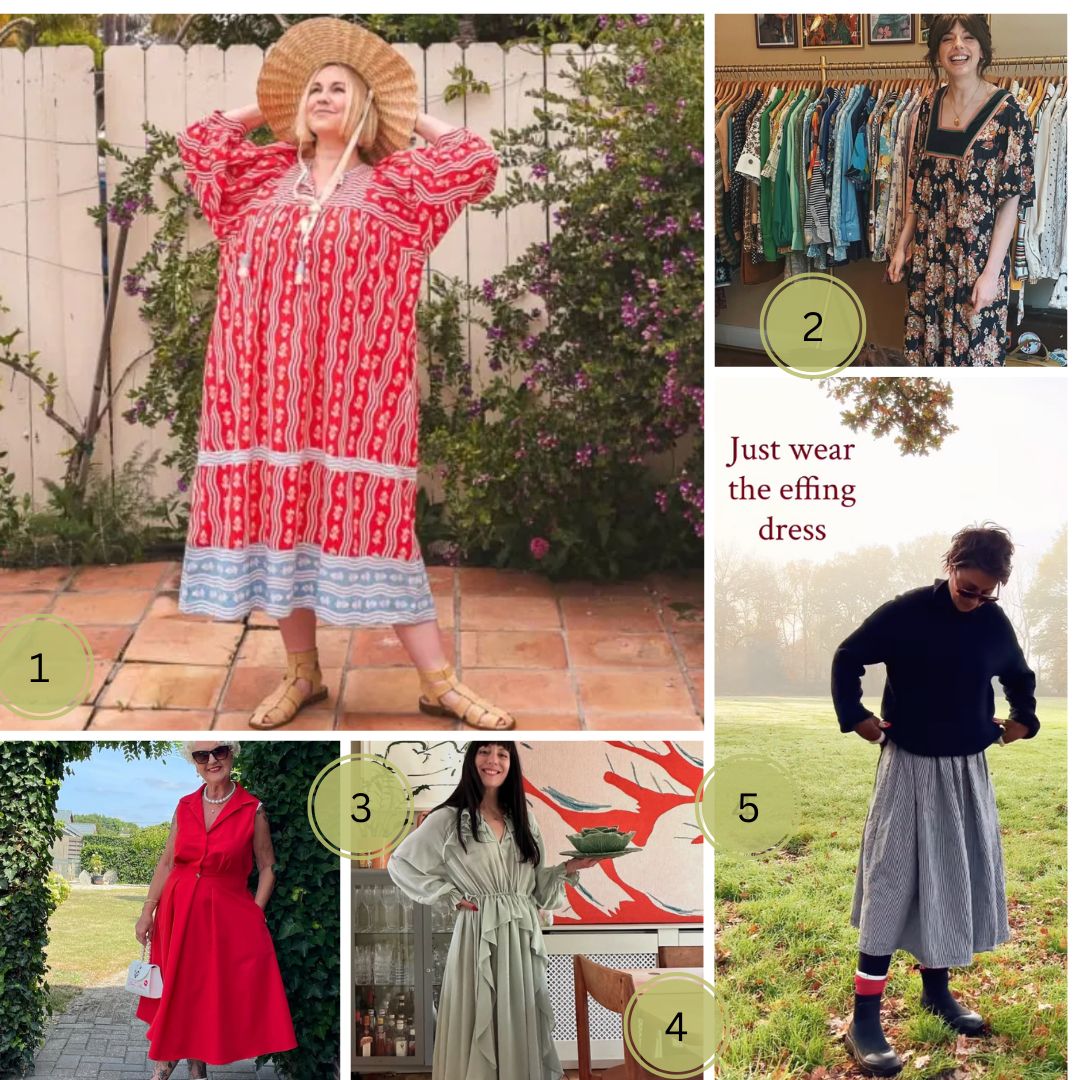 Influencers wearing dresses